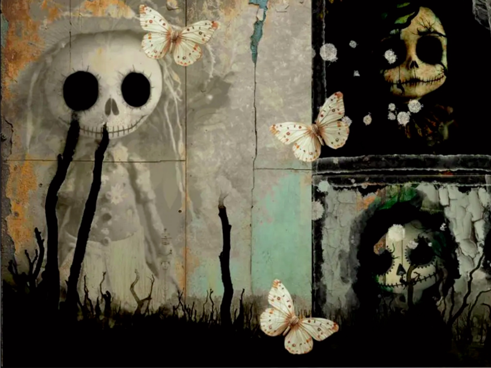 Autumn Halloween Digital Kit – 25-page collection with rustic and whimsical Halloween-themed papers for journaling and scrapbooking