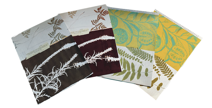 Two sets of papers, showing difference in print quality when printing on different papers.