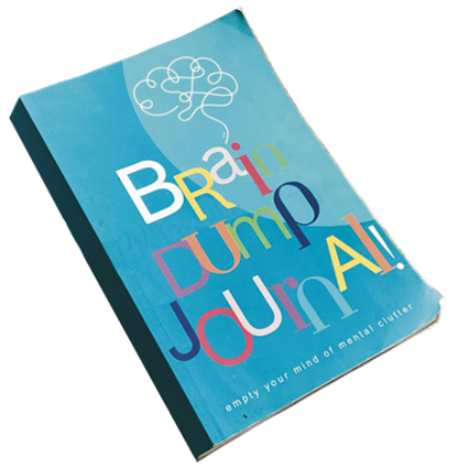 A brightly coloured brain dump journal