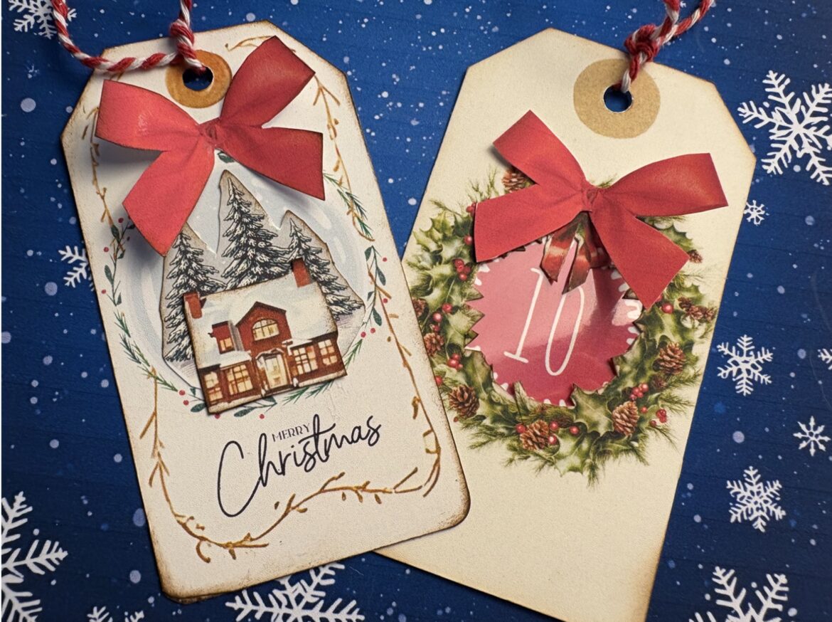 DIY Christmas Tags for Junk Journals, Gifts & Advent Calendars