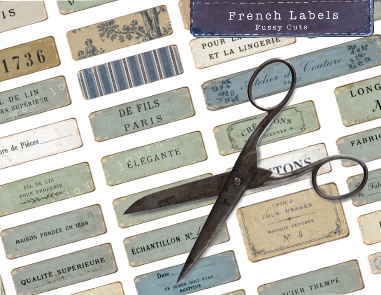 French vintage documents and invoices printable papers for junk journals, scrapbooking, and mixed media crafts